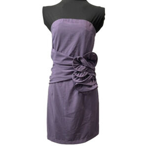 Lush purple cocktail dress w/flower embellishment